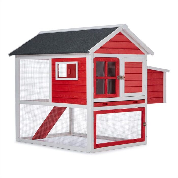 OneConcept Villa Gallo, kurník, 2 hnízda, 120 x 122 x 127,5 cm, dřevo